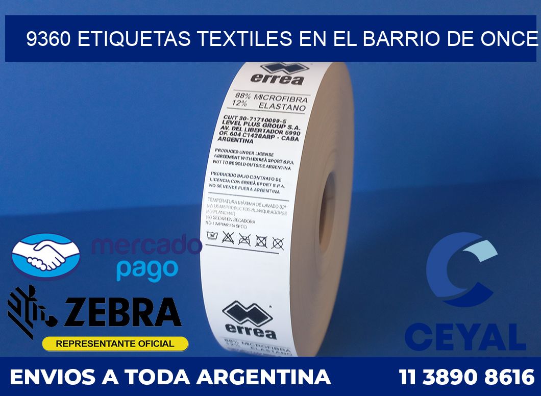 9360 ETIQUETAS TEXTILES EN EL BARRIO DE ONCE