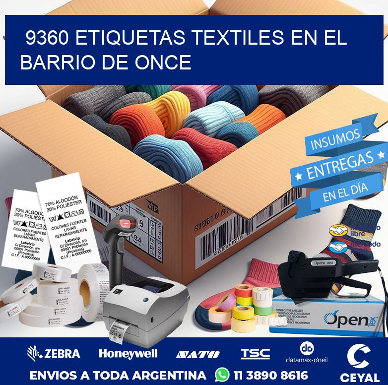 9360 ETIQUETAS TEXTILES EN EL BARRIO DE ONCE