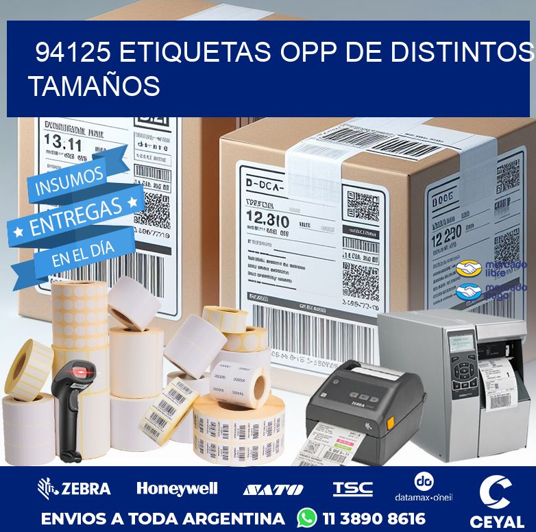 94125 ETIQUETAS OPP DE DISTINTOS TAMAÑOS