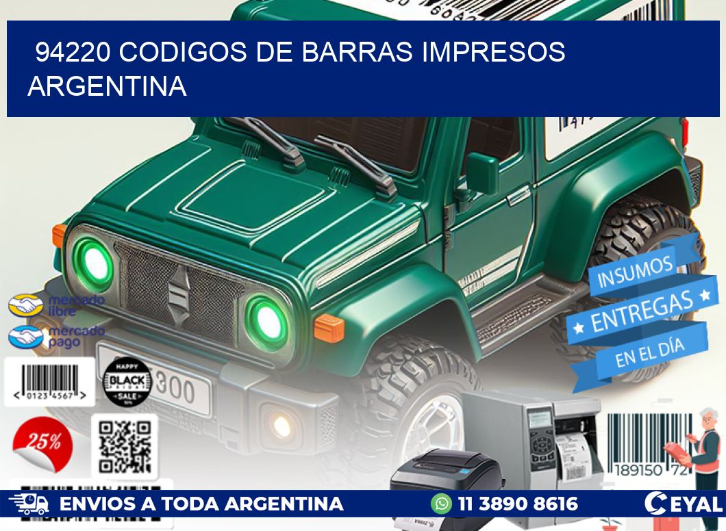 94220 codigos de barras impresos argentina