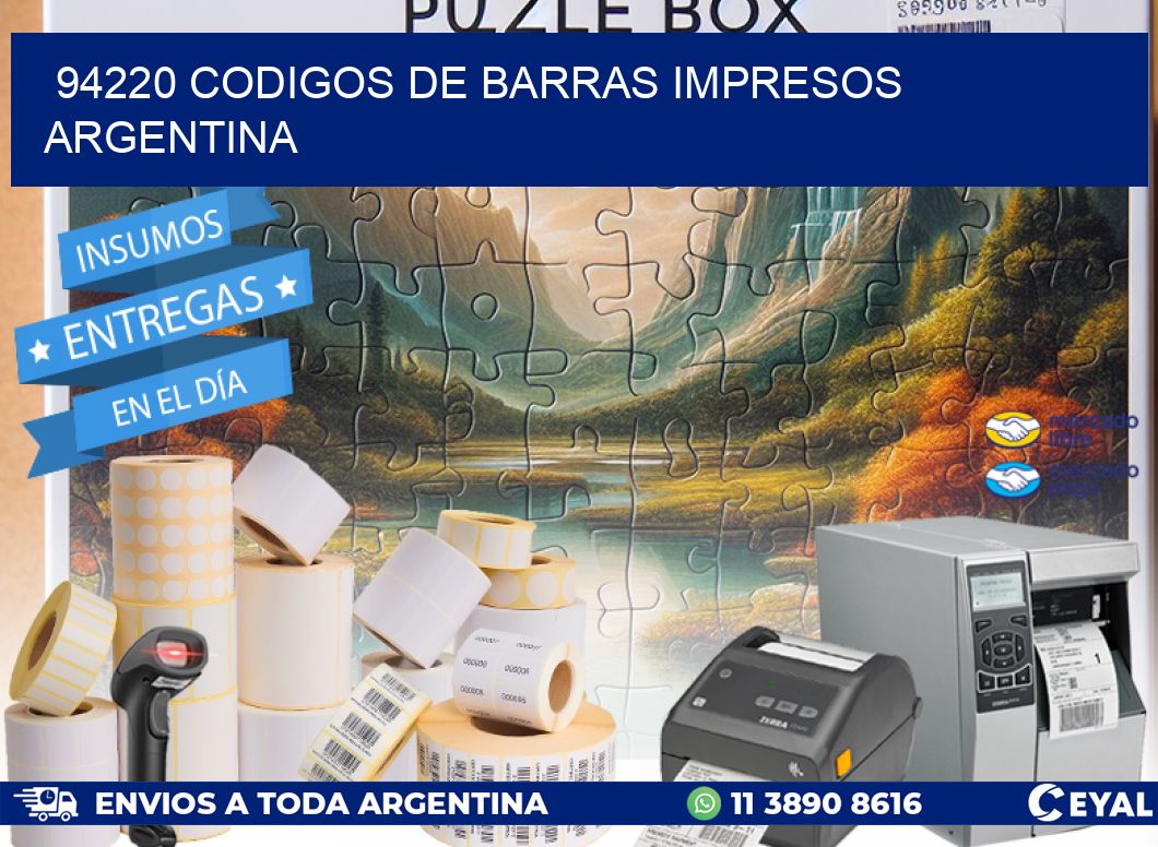 94220 codigos de barras impresos argentina