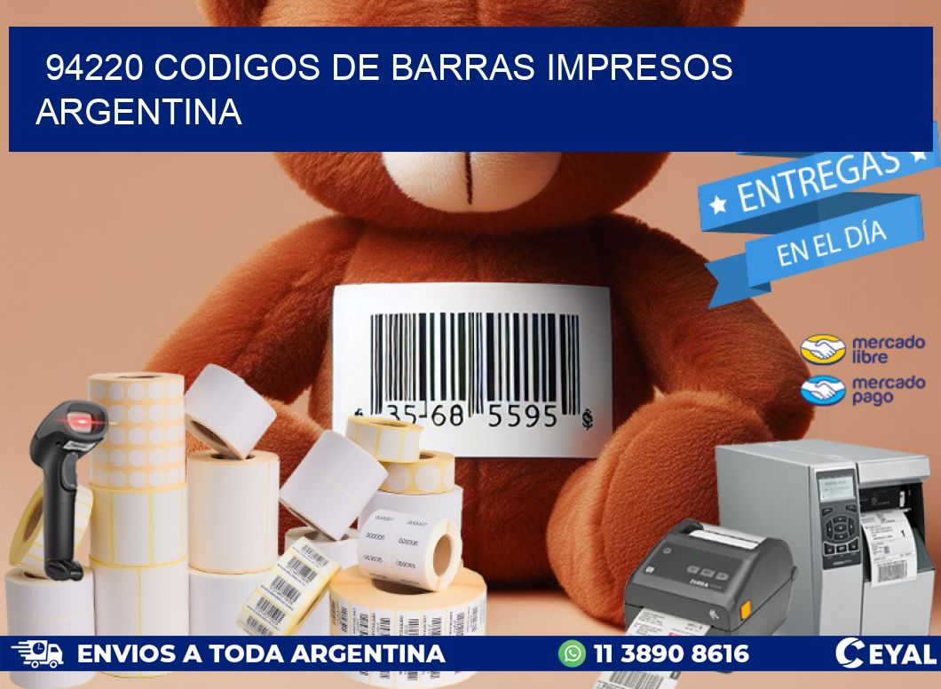 94220 codigos de barras impresos argentina