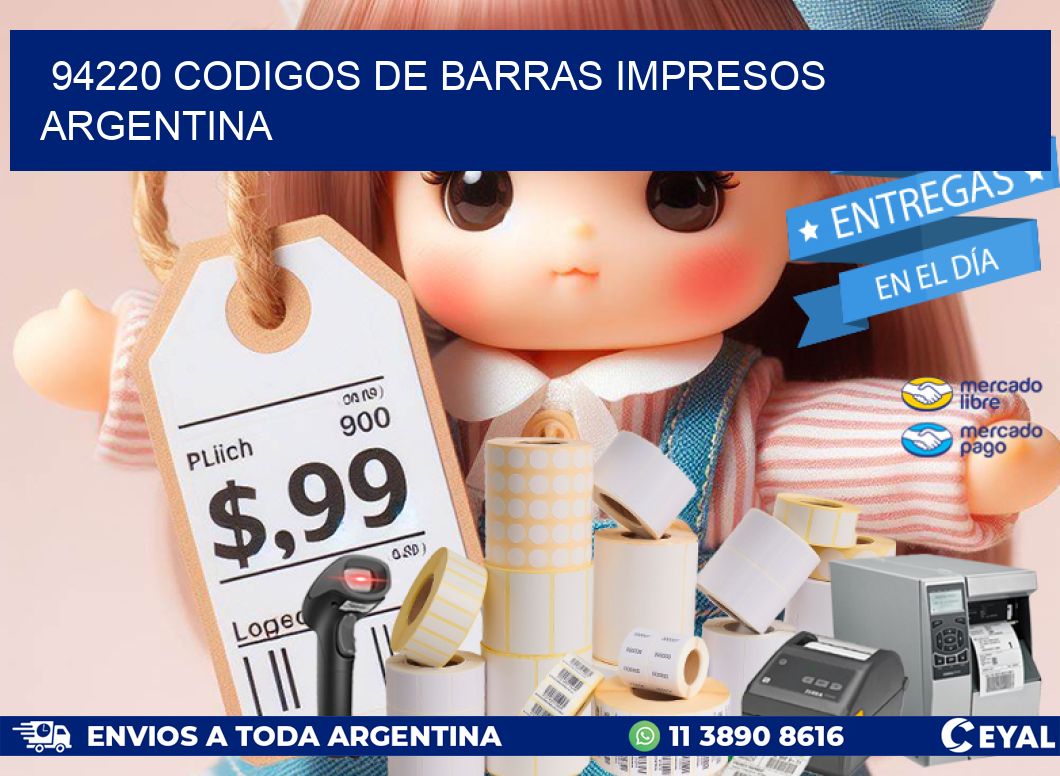 94220 codigos de barras impresos argentina