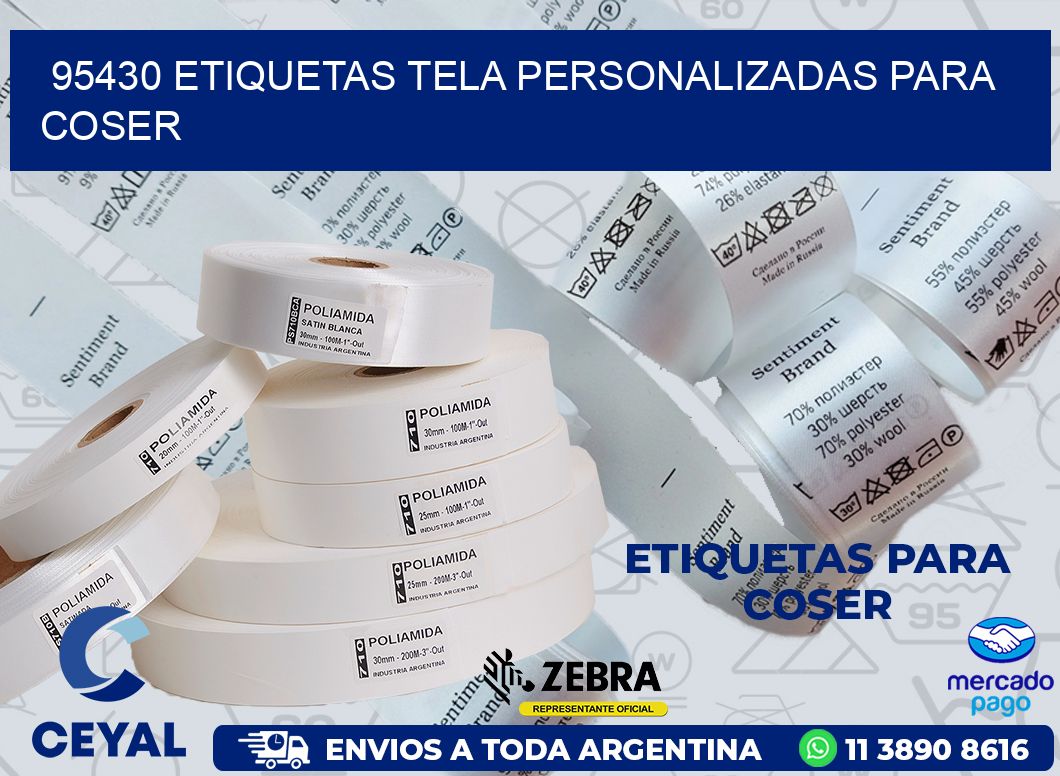 95430 ETIQUETAS TELA PERSONALIZADAS PARA COSER
