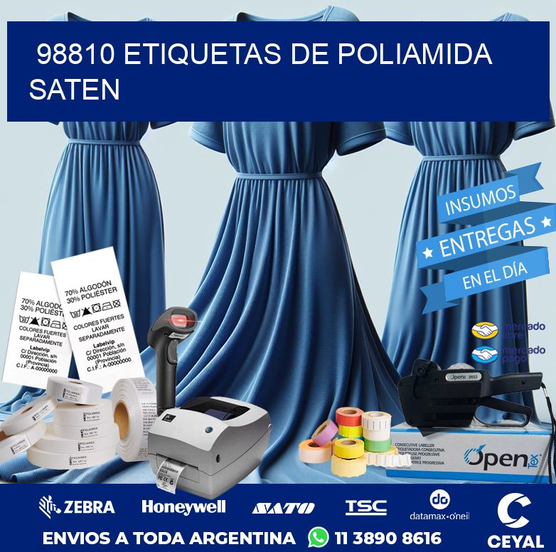 98810 ETIQUETAS DE POLIAMIDA SATEN