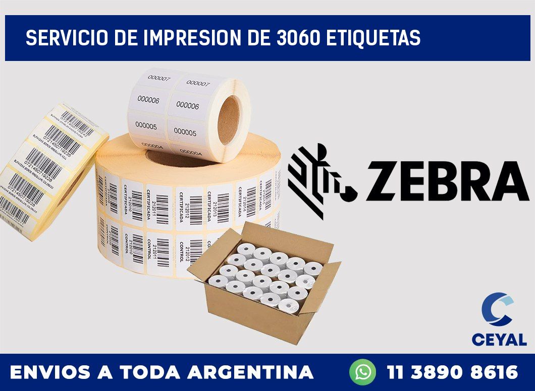SERVICIO DE IMPRESION DE 3060 ETIQUETAS