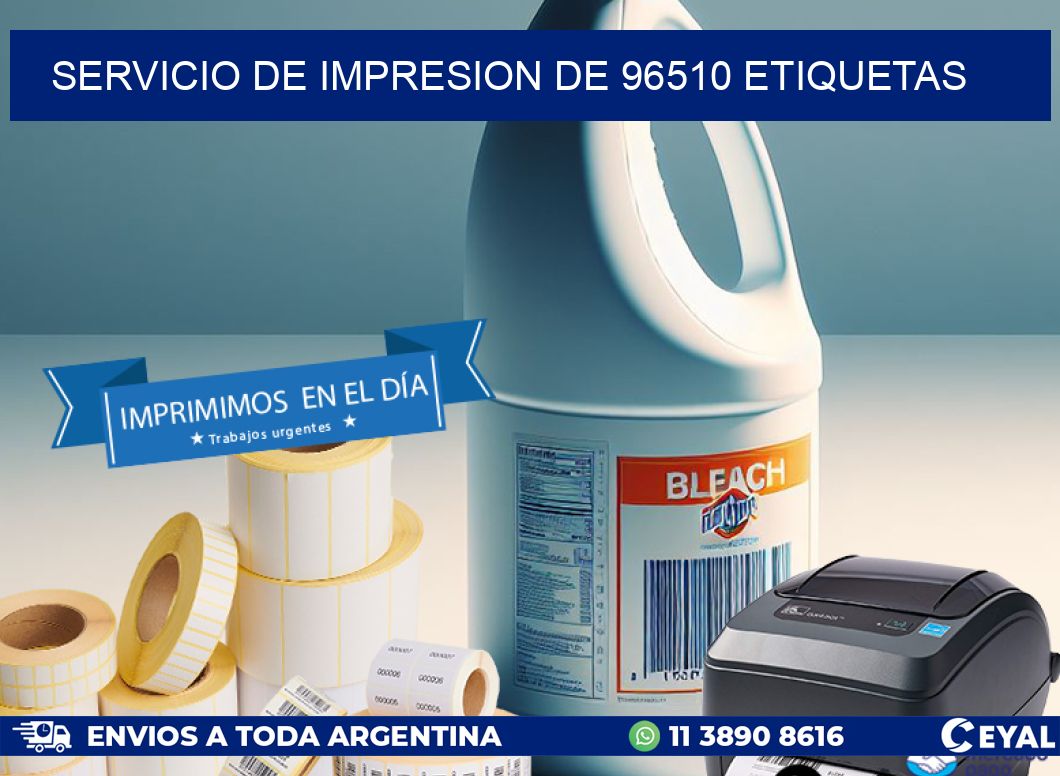 SERVICIO DE IMPRESION DE 96510 ETIQUETAS