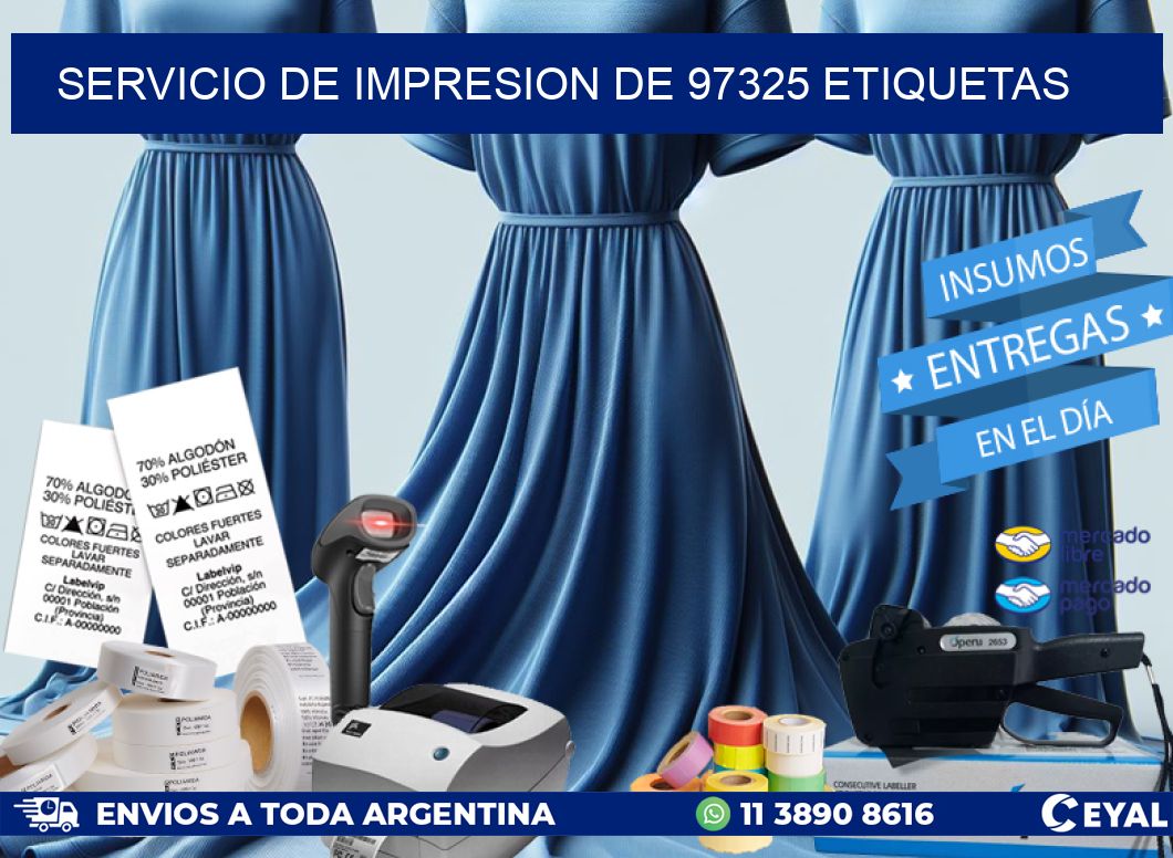 SERVICIO DE IMPRESION DE 97325 ETIQUETAS