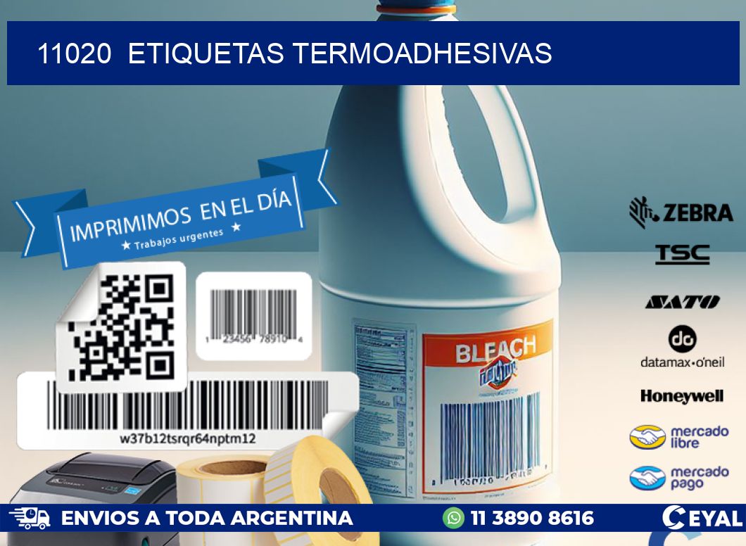 11020 ETIQUETAS TERMOADHESIVAS