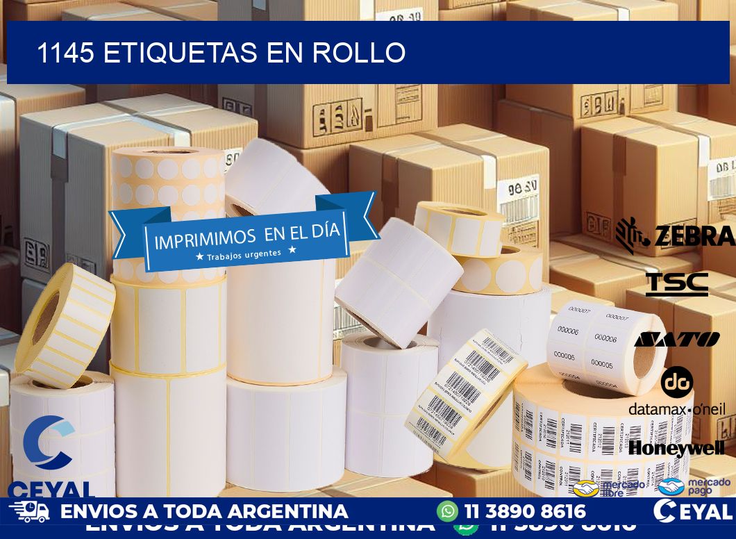 1145 ETIQUETAS EN ROLLO
