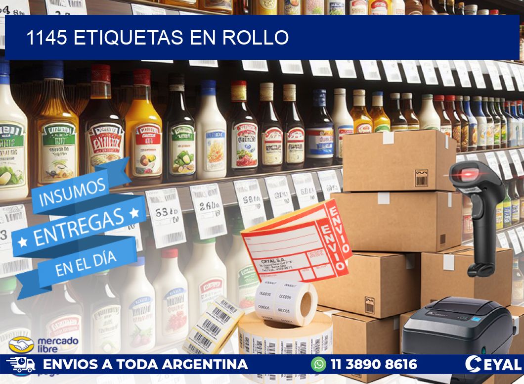 1145 ETIQUETAS EN ROLLO