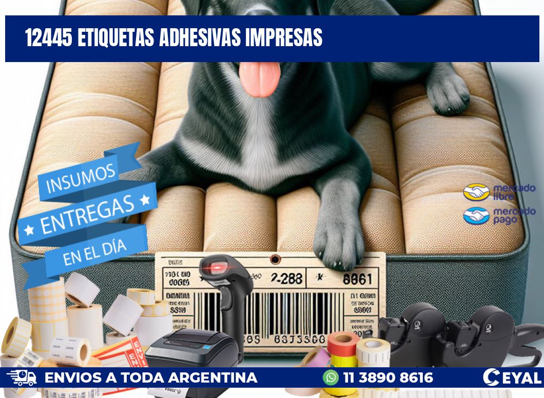 12445 ETIQUETAS ADHESIVAS IMPRESAS