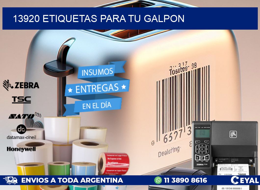13920 ETIQUETAS PARA TU GALPON