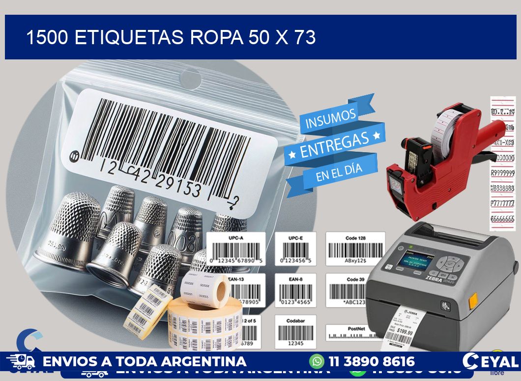 1500 ETIQUETAS ROPA 50 x 73