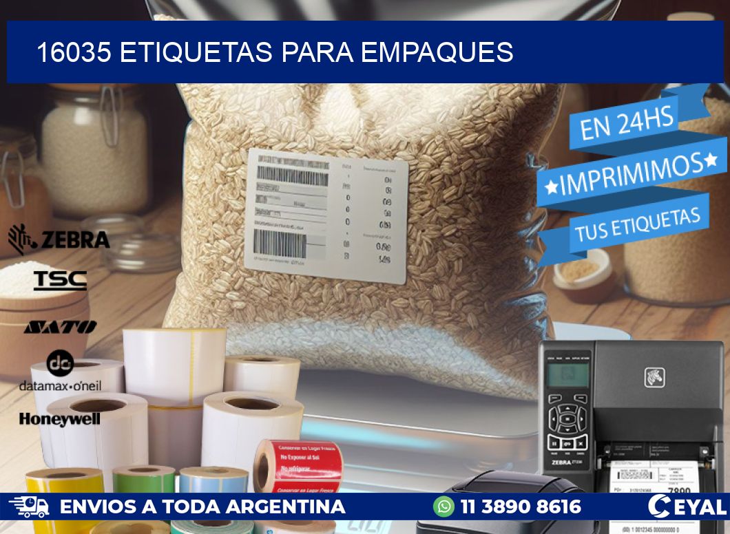 16035 ETIQUETAS PARA EMPAQUES