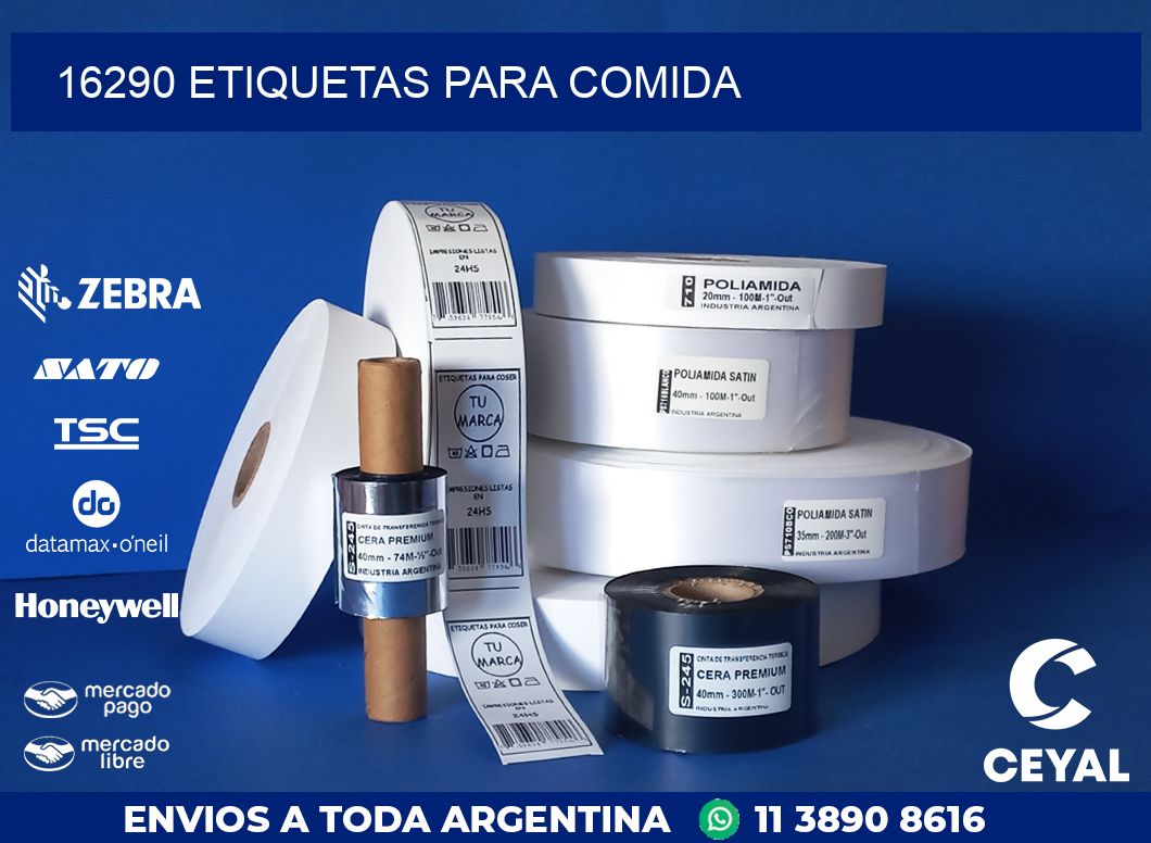 16290 ETIQUETAS PARA COMIDA
