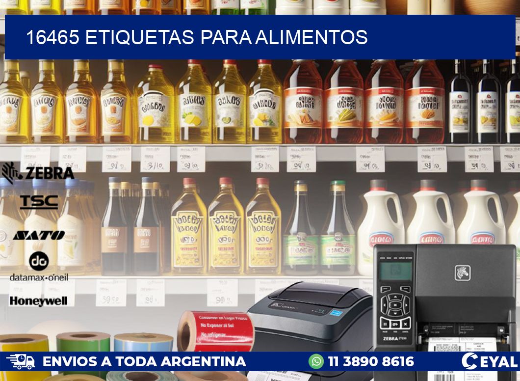 16465 ETIQUETAS PARA ALIMENTOS