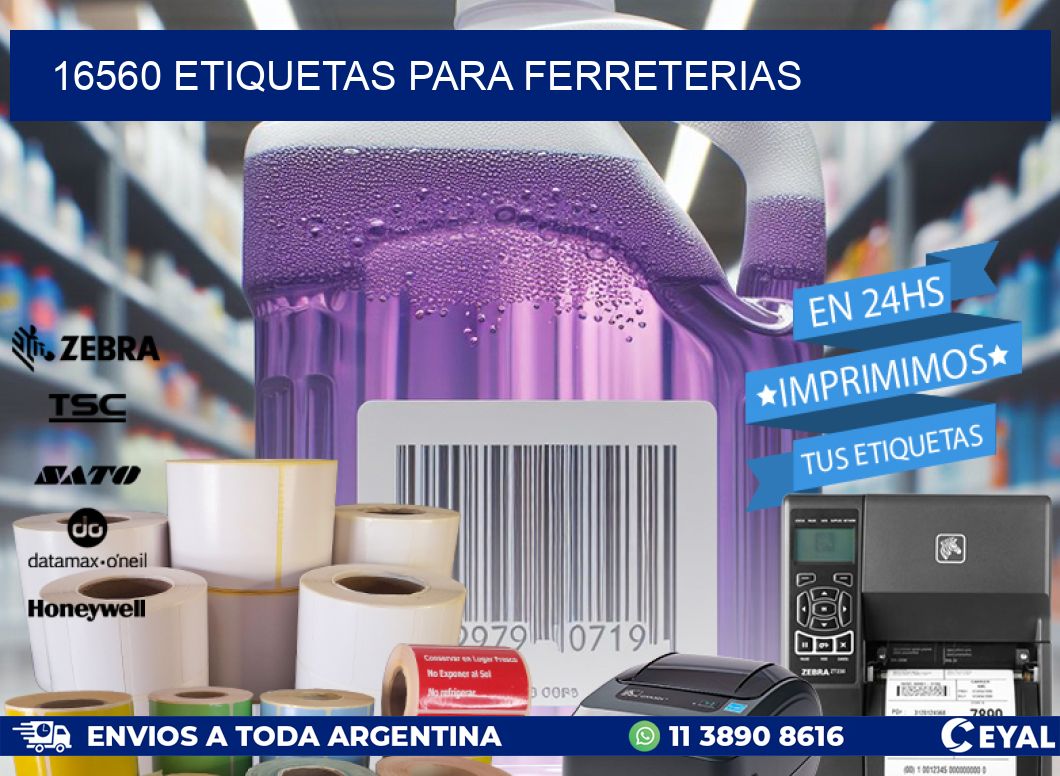 16560 ETIQUETAS PARA FERRETERIAS