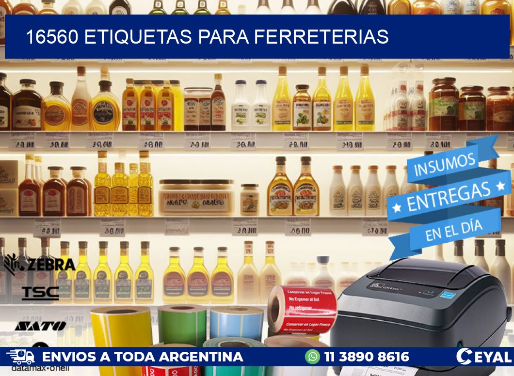 16560 ETIQUETAS PARA FERRETERIAS