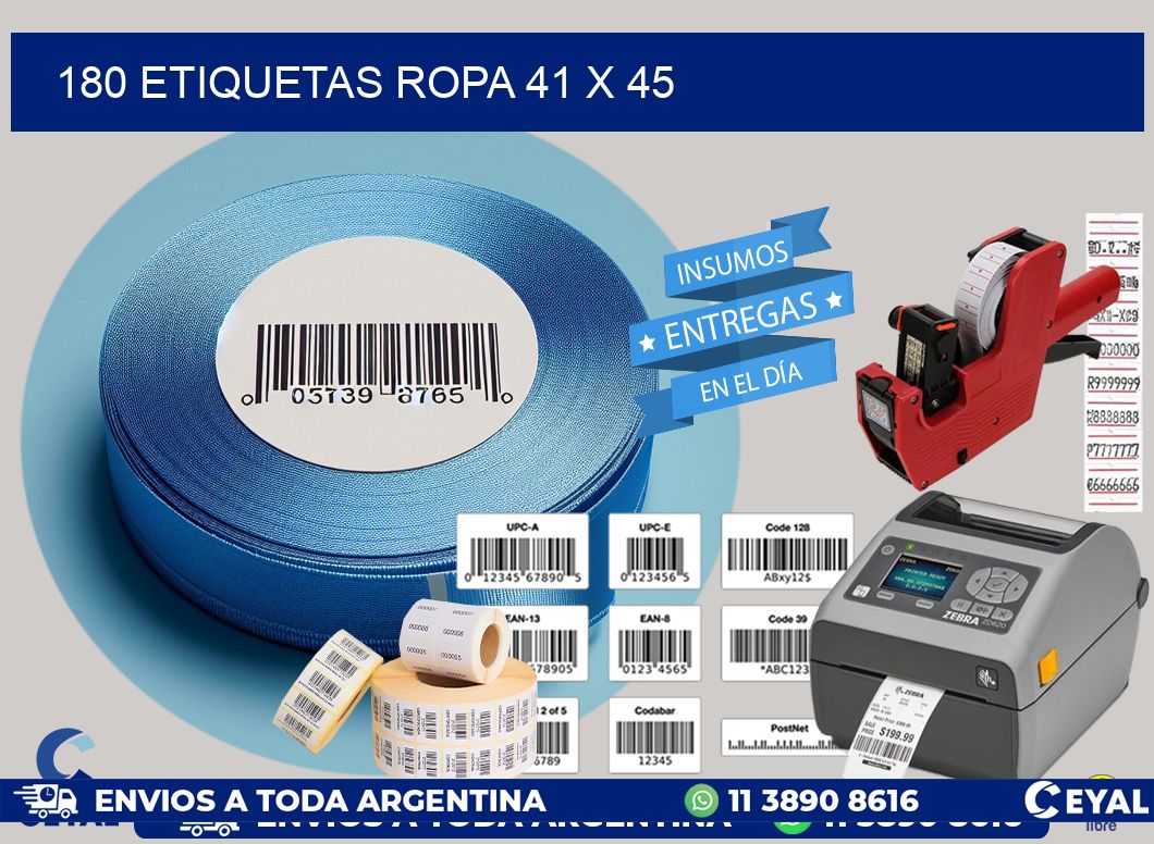 180 ETIQUETAS ROPA 41 x 45