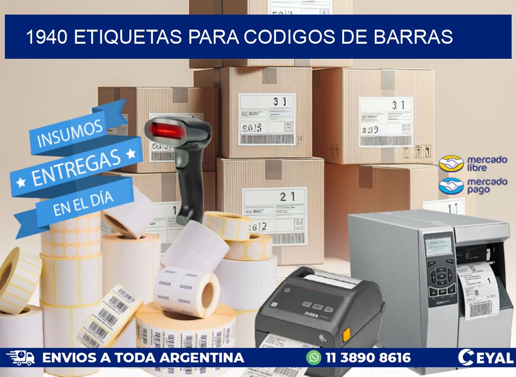 1940 ETIQUETAS PARA CODIGOS DE BARRAS