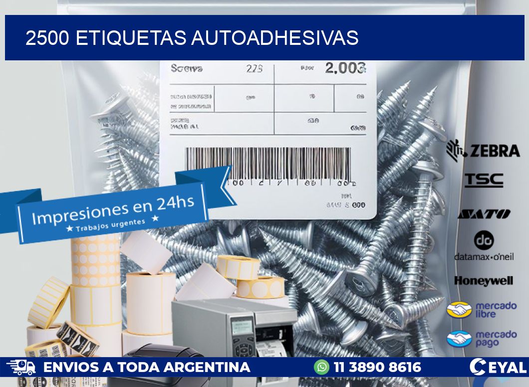 2500 ETIQUETAS AUTOADHESIVAS