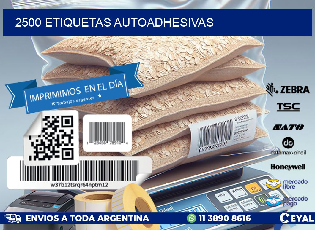 2500 ETIQUETAS AUTOADHESIVAS