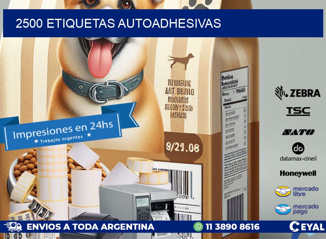 2500 ETIQUETAS AUTOADHESIVAS