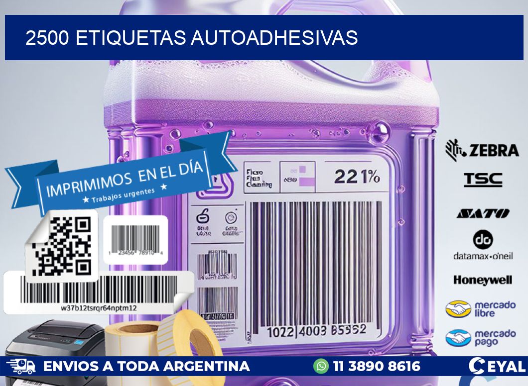 2500 ETIQUETAS AUTOADHESIVAS