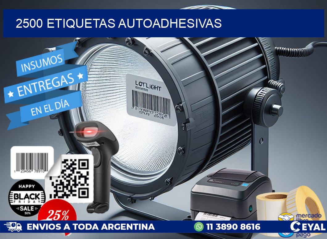 2500 ETIQUETAS AUTOADHESIVAS