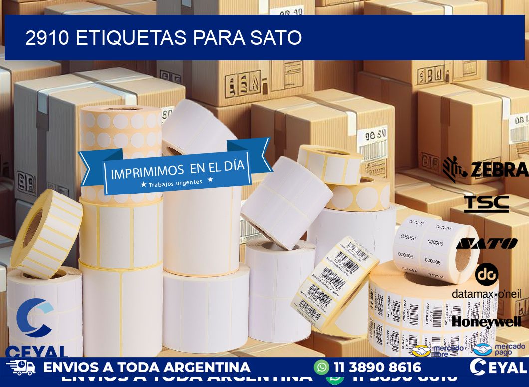 2910 ETIQUETAS PARA SATO