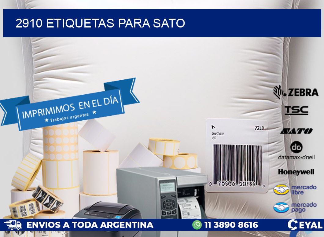 2910 ETIQUETAS PARA SATO