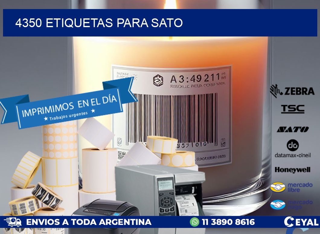 4350 ETIQUETAS PARA SATO