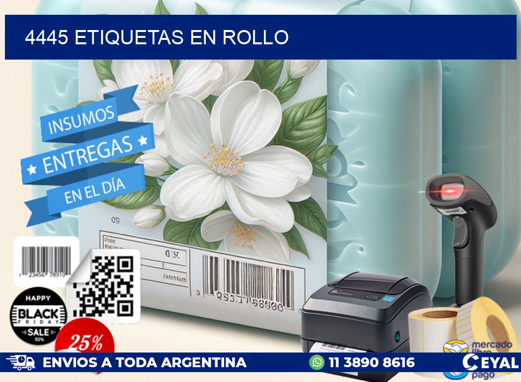 4445 ETIQUETAS EN ROLLO
