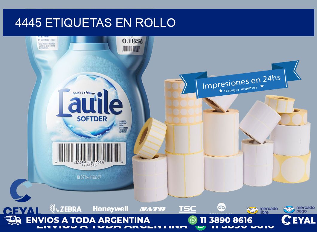 4445 ETIQUETAS EN ROLLO