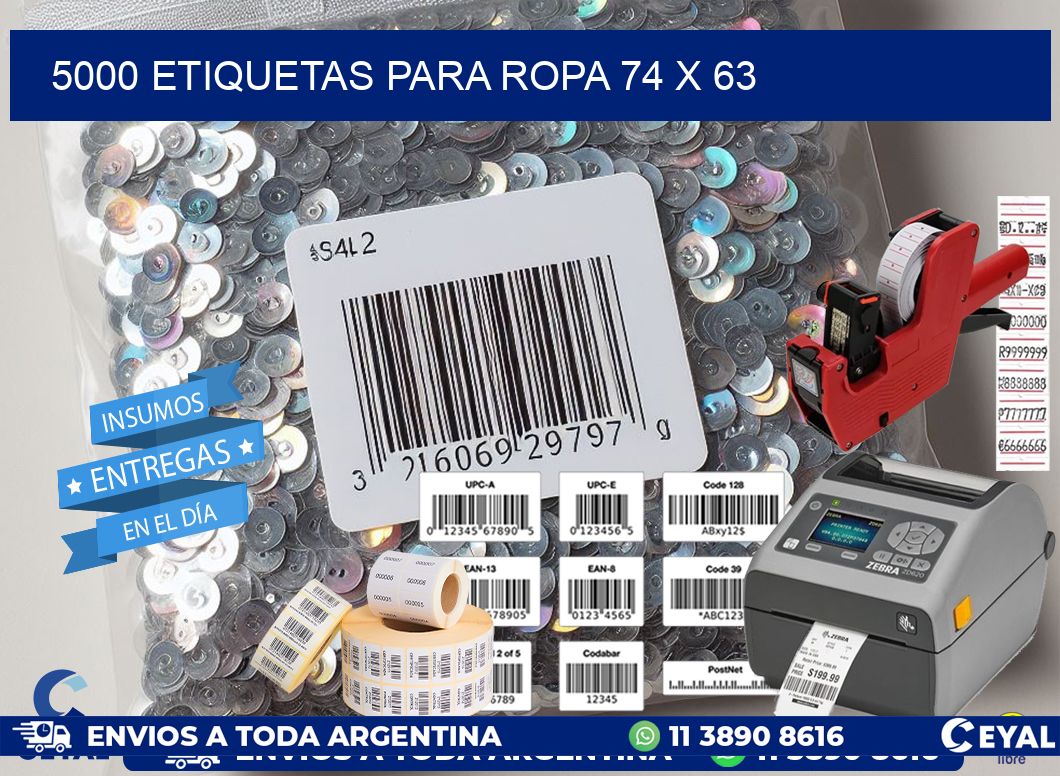 5000 ETIQUETAS PARA ROPA 74 x 63