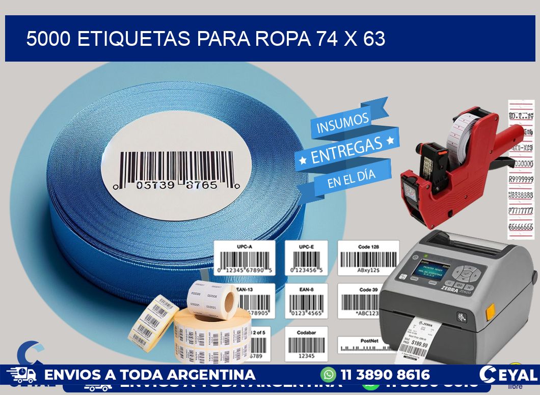 5000 ETIQUETAS PARA ROPA 74 x 63