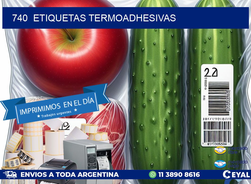 740 ETIQUETAS TERMOADHESIVAS