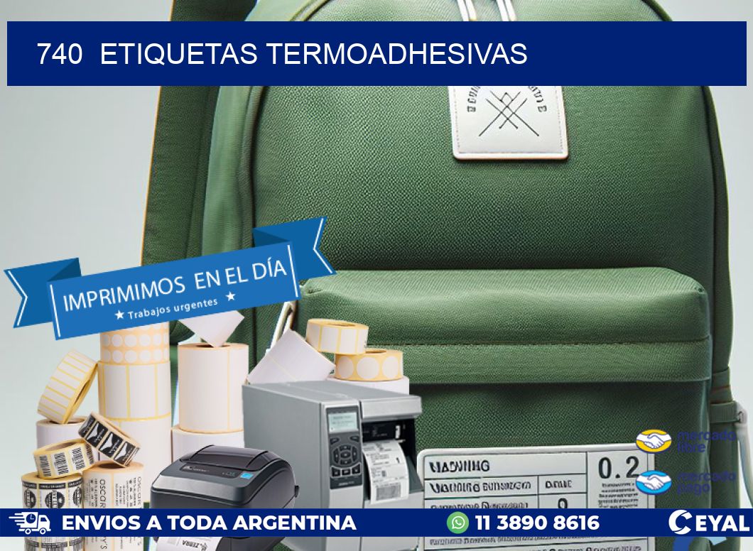 740 ETIQUETAS TERMOADHESIVAS