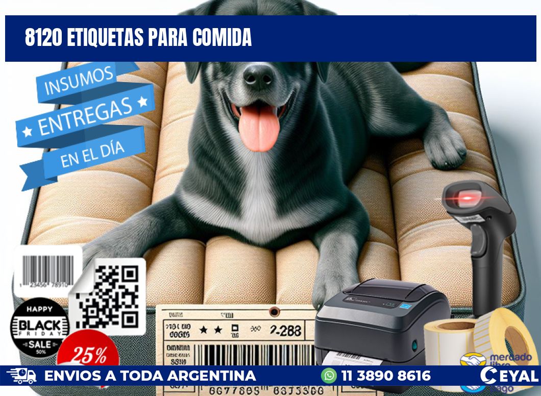 8120 ETIQUETAS PARA COMIDA