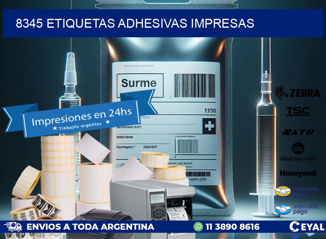 8345 ETIQUETAS ADHESIVAS IMPRESAS