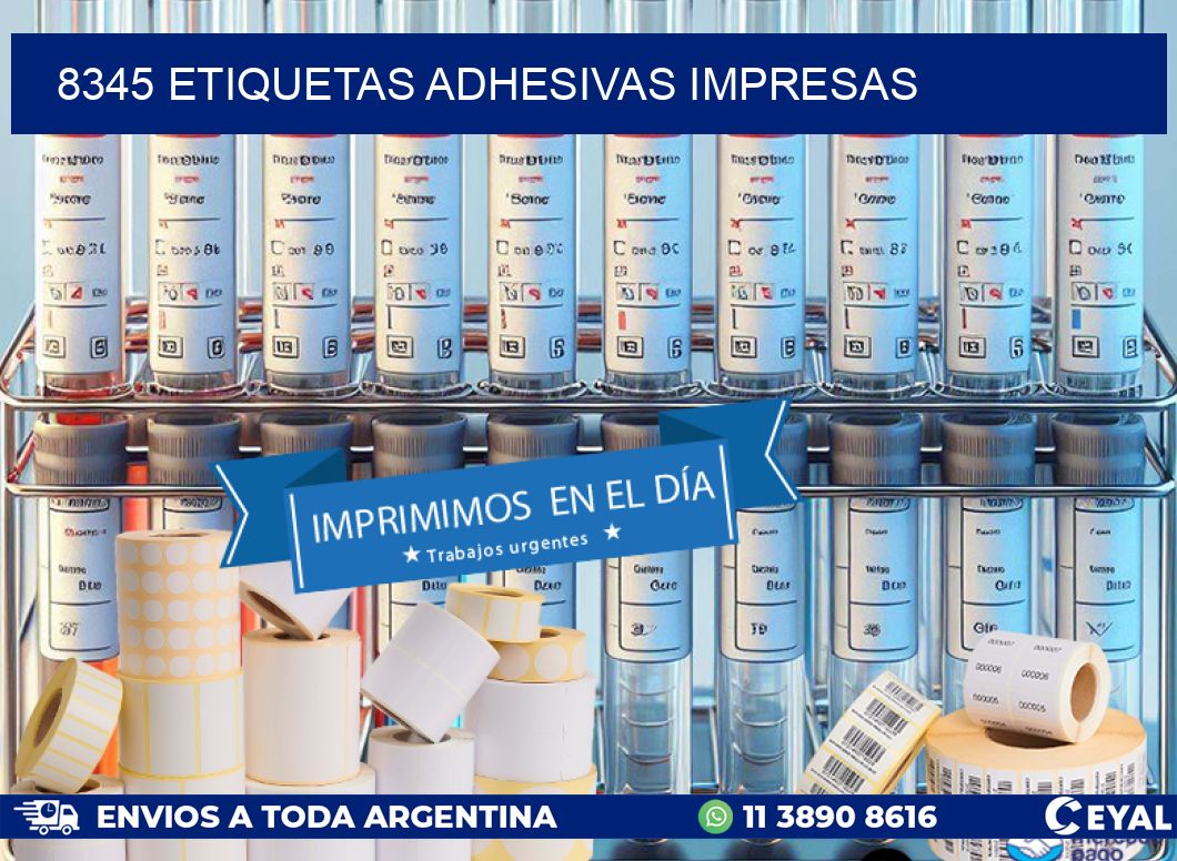 8345 ETIQUETAS ADHESIVAS IMPRESAS