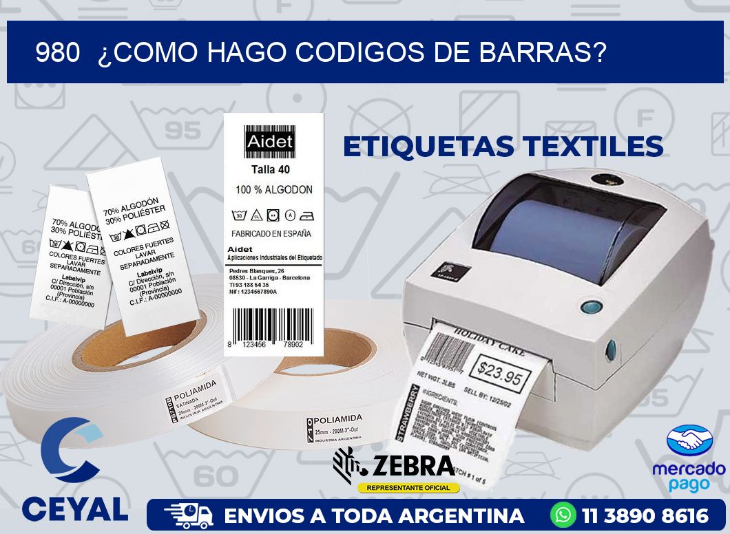 980 ¿COMO HAGO CODIGOS DE BARRAS?