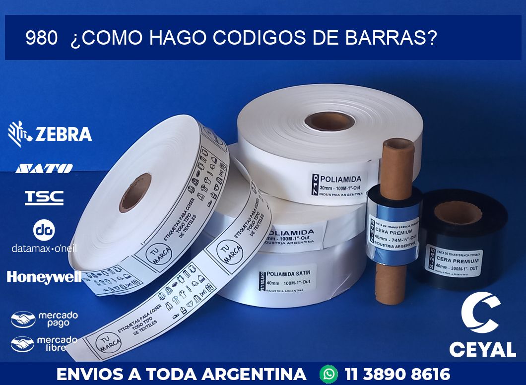 980 ¿COMO HAGO CODIGOS DE BARRAS?