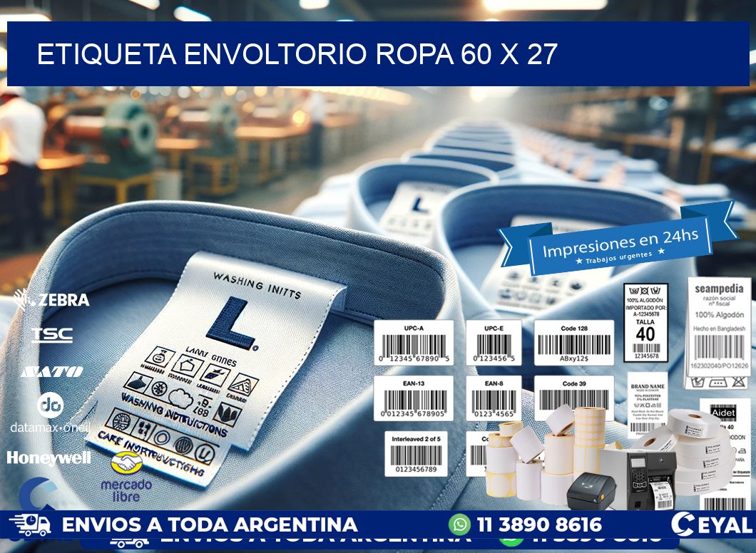 ETIQUETA ENVOLTORIO ROPA 60 x 27