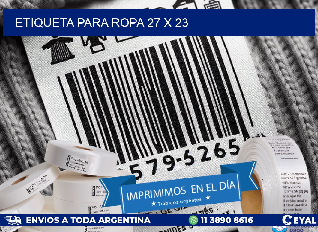 ETIQUETA PARA ROPA 27 x 23