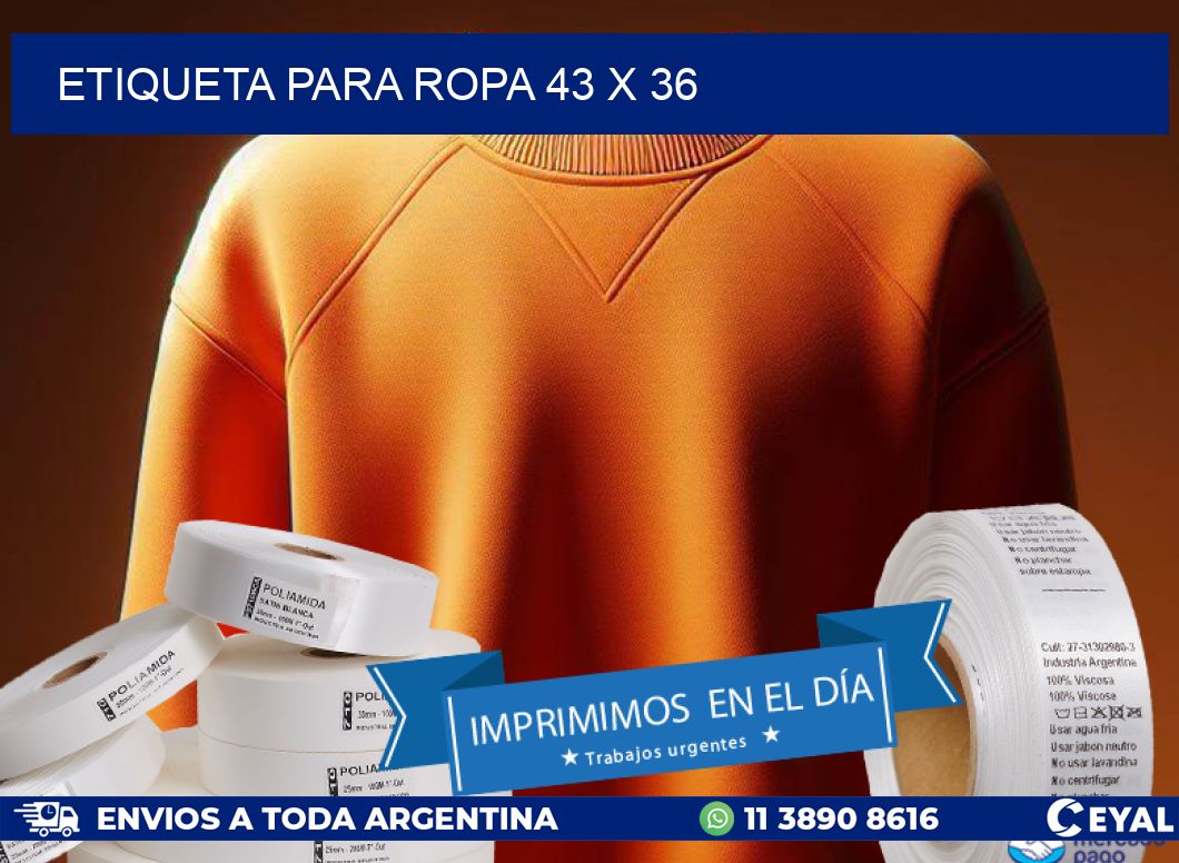 ETIQUETA PARA ROPA 43 x 36