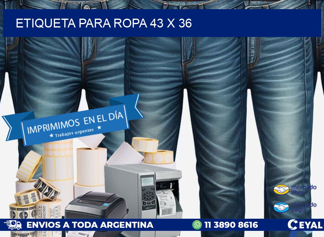 ETIQUETA PARA ROPA 43 x 36