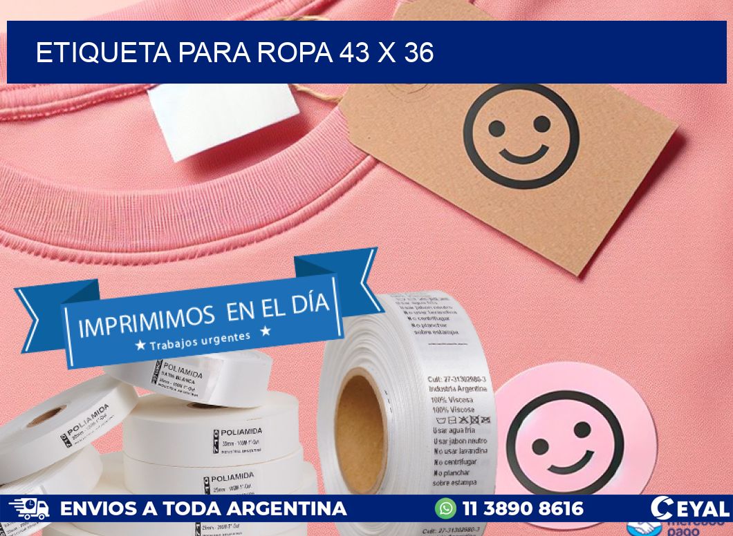 ETIQUETA PARA ROPA 43 x 36