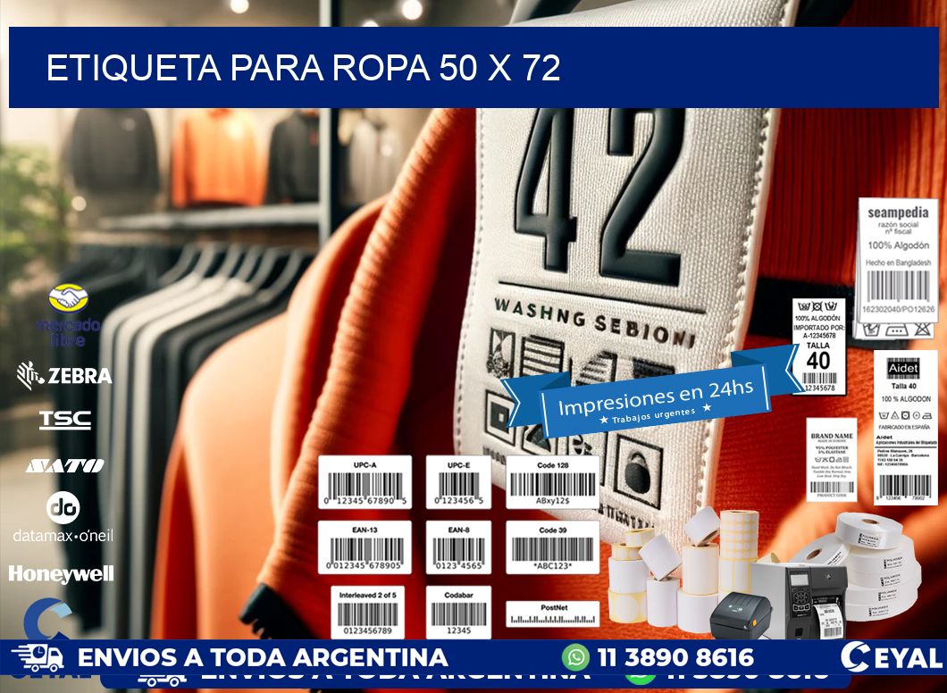 ETIQUETA PARA ROPA 50 x 72